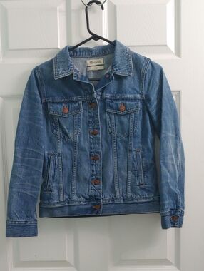 Madewell Classic Denim Jacket Women's Medium Wash Jean Trucker Size S